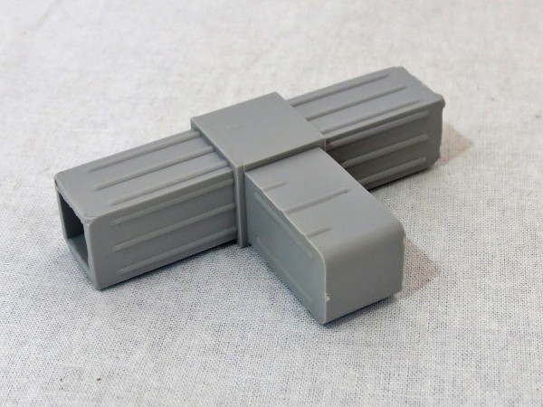 T-Stück, grau, 20 x 20 x 1,5 mm